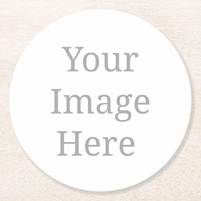 Create your own custom  round paper coaster (Front)