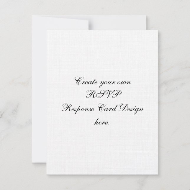 Create Your Own Custom RSVP Cards Linen Paper (Front)