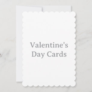 Create Your Own Custom Scalloped Valentine Day Holiday Card