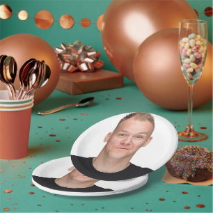 Create your own Custom Selfie Funny Face Photo Paper Plate