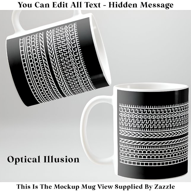 Create Your Own Custom Short Hidden Message 099WB Coffee Mug (Creator Uploaded)