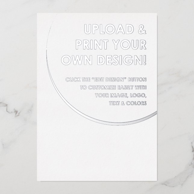 Create Your Own Custom Silver Foil Invitation (Front)