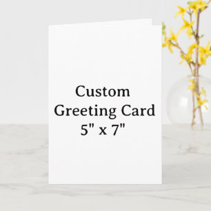 create your own custom simple 5" x 7" Vertical Card