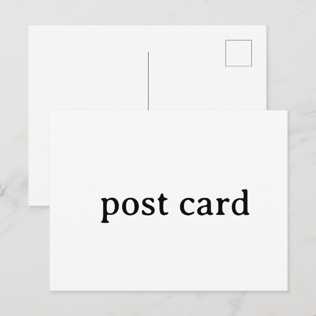 Create Your Own Custom Simple Design Postcard  (Front/Back)