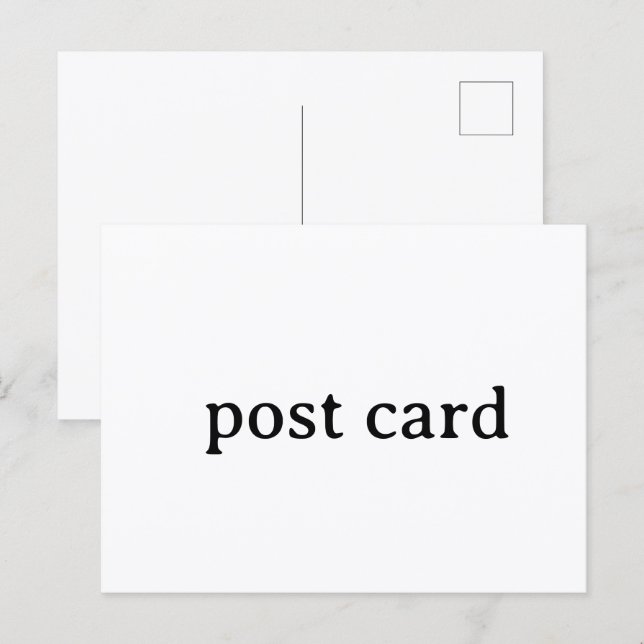 Create Your Own Custom Simple Design Postcard  (Front/Back)