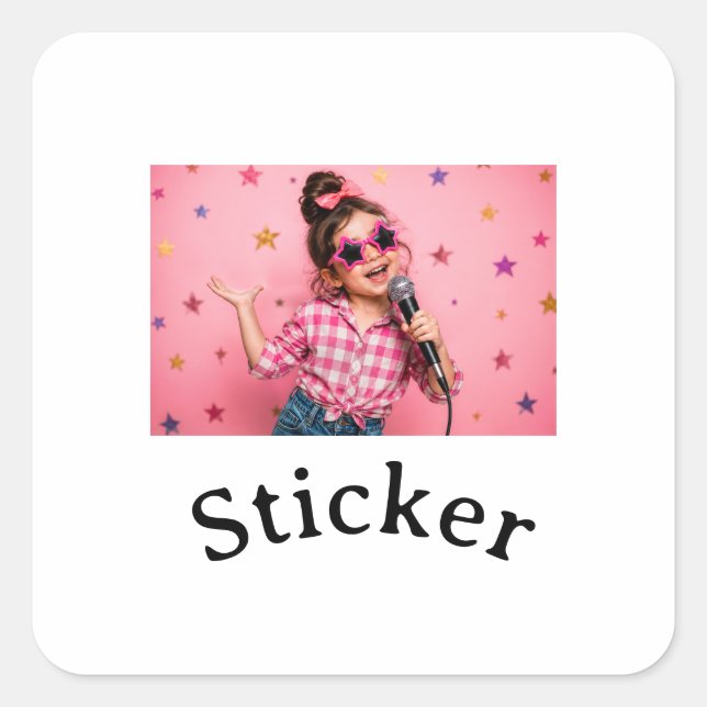 Create Your Own Custom Simple Design Sticker (Front)