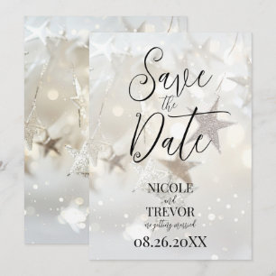 Create Your Own Custom Sparkling Stars Save The Date