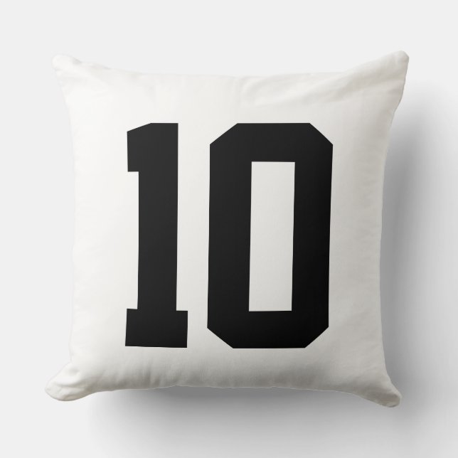 Create Your Own  Custom Sports Jersey Number Cushion (Front)
