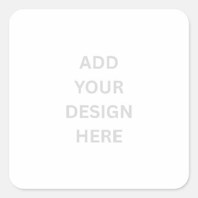 Create Your Own Custom Square Stickers (Front)