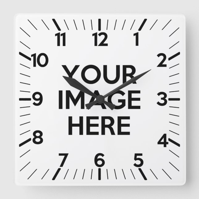 Create Your Own Custom Square Wall Clock (Front)