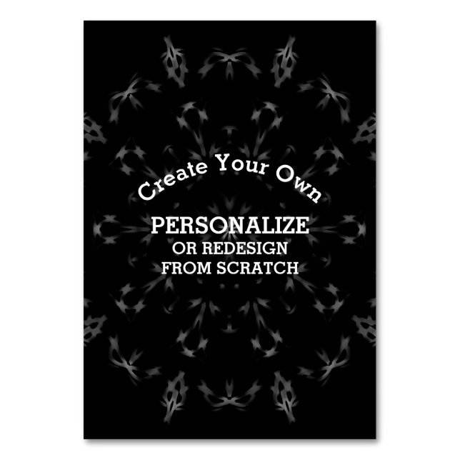 Create Your Own Custom Table Number (Front)