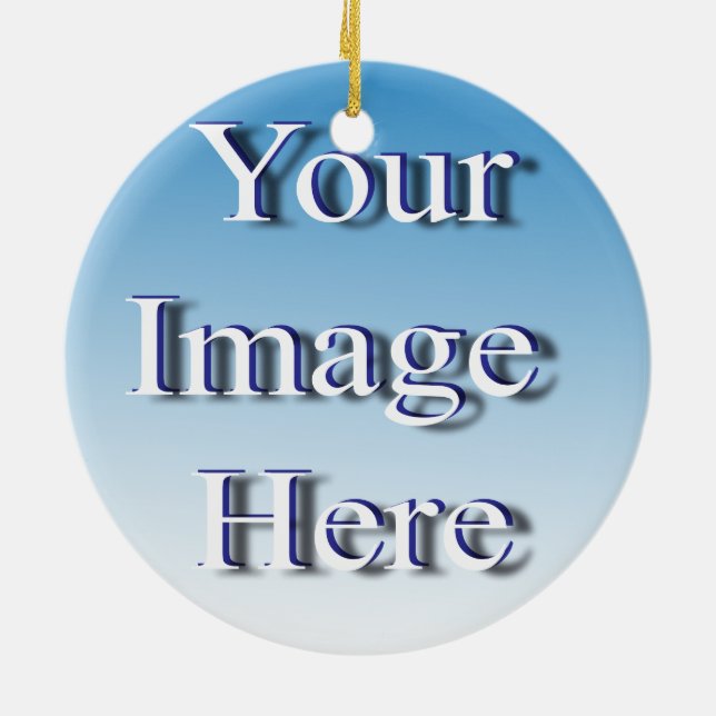 🤍 Create Your Own Custom Template Ceramic Ornament (Back)