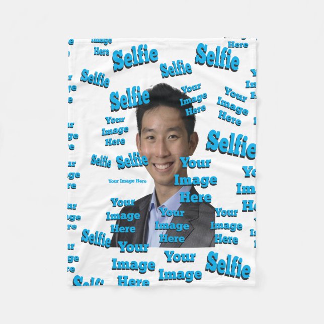 🤍 Create Your Own Custom Template Fleece Blanket (Front)