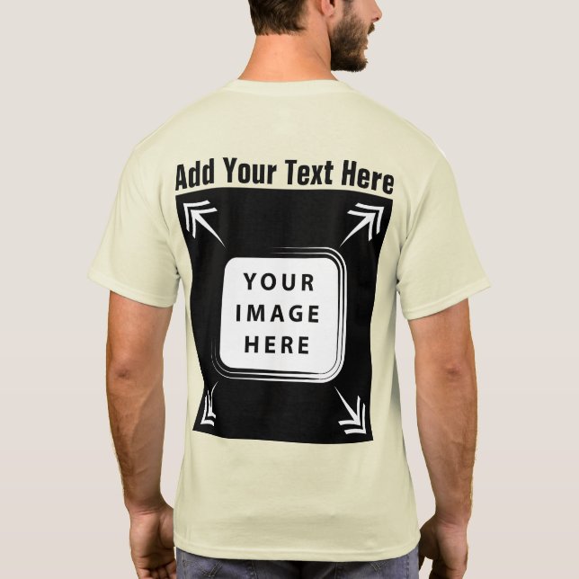 Create Your Own Custom Template Front Back Sided T-Shirt (Back)