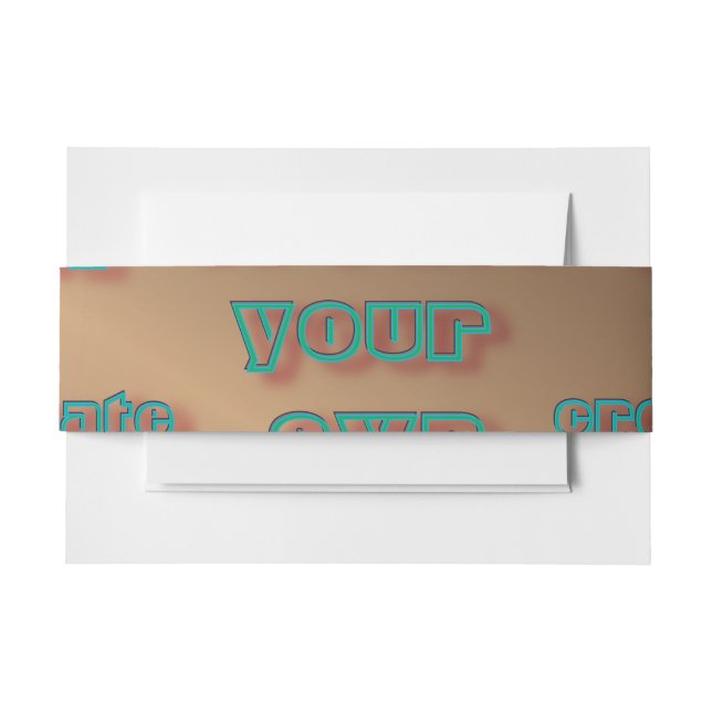 🤍 Create Your Own Custom Template Invitation Belly Band (Front Example)
