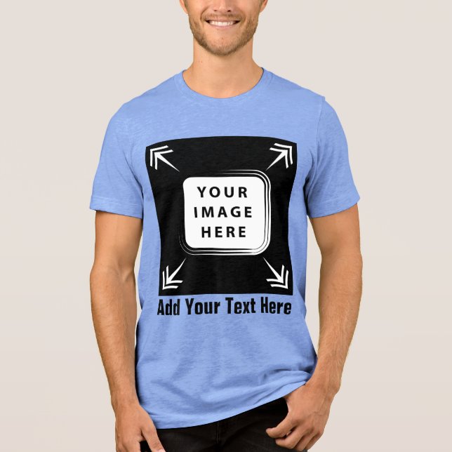 Create Your Own Custom Template Personalised Gifts Tri-Blend Shirt (Front)
