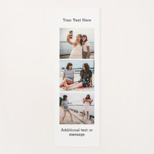 Create Your Own Custom Text , 3 Photo Personalised Yoga Mat