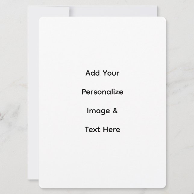 create your own custom text 6.5" x 8.7 flat card (Front)
