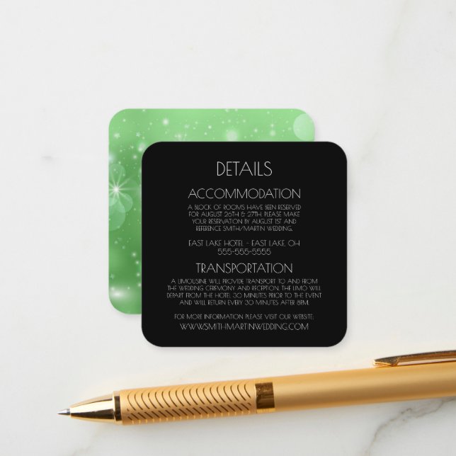 Create Your Own Custom Text Bokeh Sparkles Enclosure Card (Front/Back In Situ)