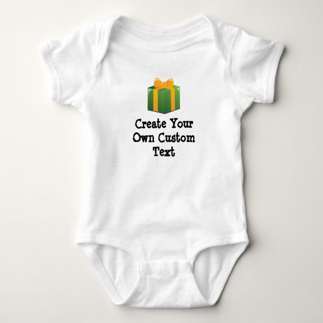 Create your own custom text Christmas Gift Baby Bodysuit (Front)