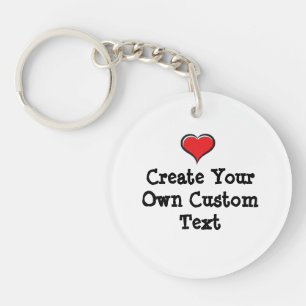 Create your own custom text key ring