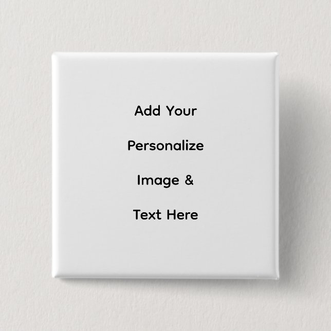 create your own custom text personalise 15 cm square badge (Front)