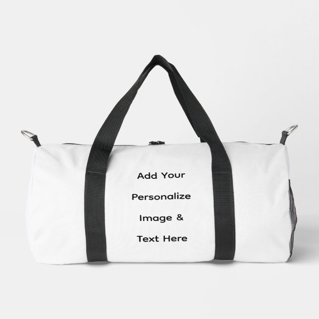 create your own custom text personalise duffle bag (Front)