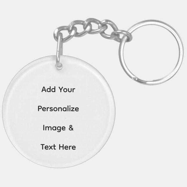 create your own custom text personalise key ring (Back Left)