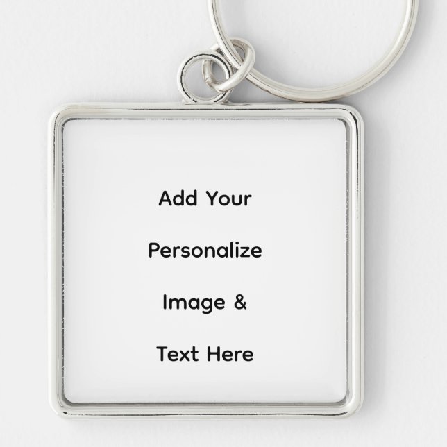 create your own custom text personalise key ring (Front)