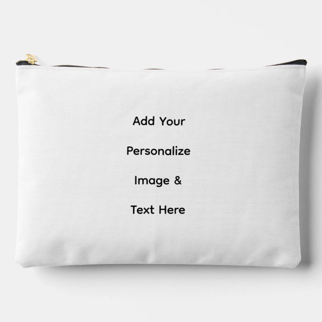 create your own custom text personalise learge accessory pouch (Front)