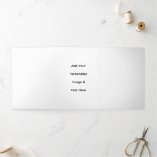 create your own custom text personalise Tri-Fold programme