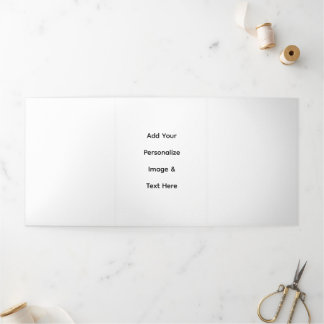 create your own custom text personalise Tri-Fold programme