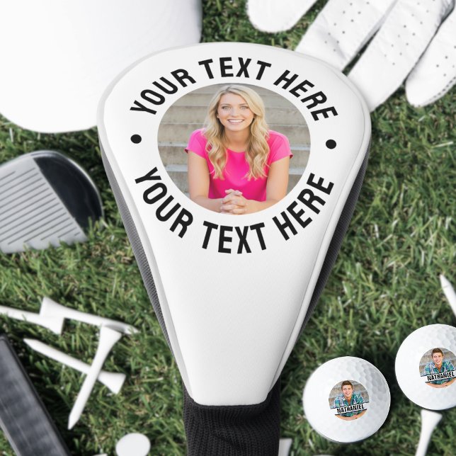 Create Your Own Custom Text Photo Golf Head Cover (Create your Own Photo Golf Head Cover )