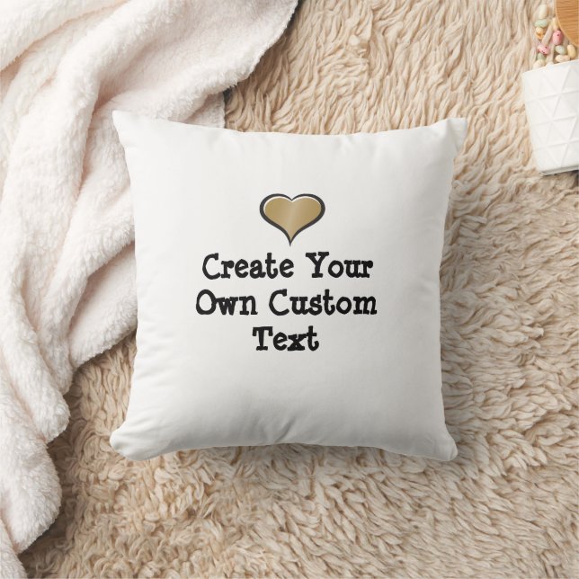 Create your own custom text throw pillow (Blanket)