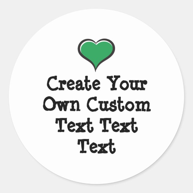 Create your own custom text white Bkgd Ver Classic Round Sticker (Front)