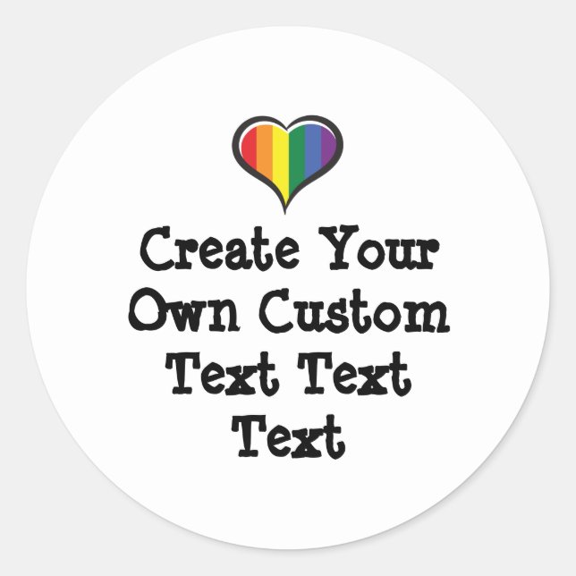 Create your own custom text white Bkgd Ver Classic Round Sticker (Front)