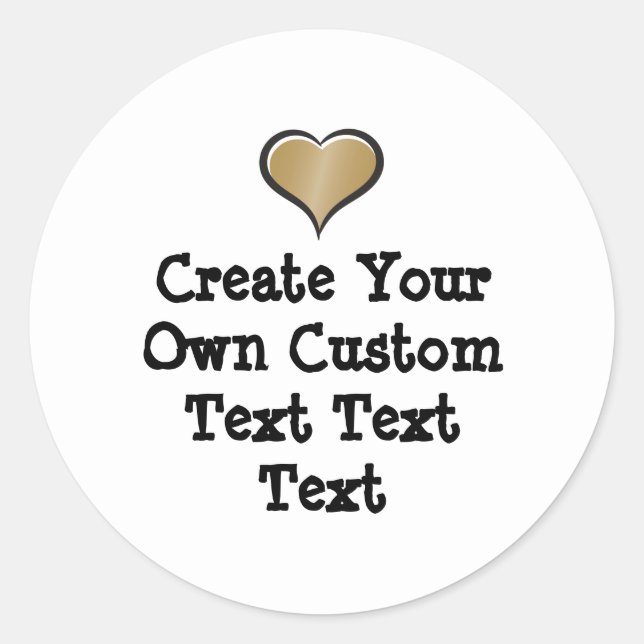 Create your own custom text white Bkgd Ver Classic Round Sticker (Front)