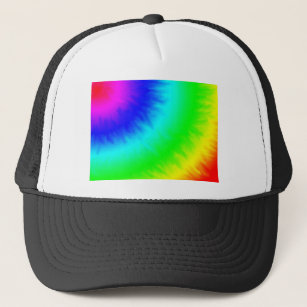 create your own custom tie dye template trucker hat