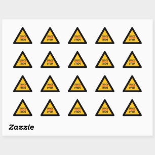 CREATE-YOUR-OWN Custom upload design Road Signs Triangle Sticker