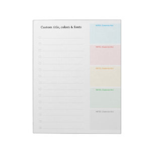 CREATE-YOUR-OWN Custom upload your design list Notepad