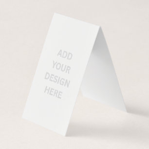 Create Your Own Custom Vertical Tent Fold Folded Business Card