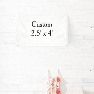 create your own custom Vinyl 2.5' x 4' indoor Banner