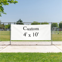 create your own custom Vinyl 4' x 10' Outdoor
