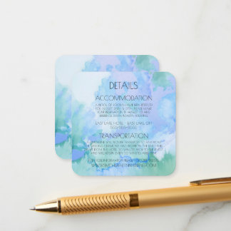 Create Your Own Custom Watercolor Marble Enclosure Card