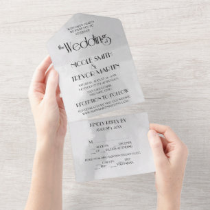 Create Your Own Custom Watercolor Texture (Grey) All In One Invitation