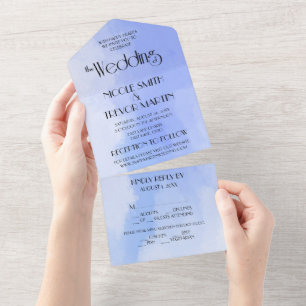 Create Your Own Custom Watercolor Texture (Indigo) All In One Invitation