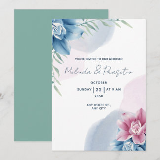 Create Your Own Custom Watercolor with Wedding Invitation