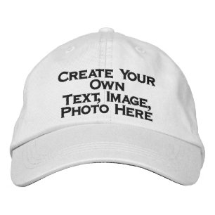 Create Your Own Custom White Personalised Embroidered Hat