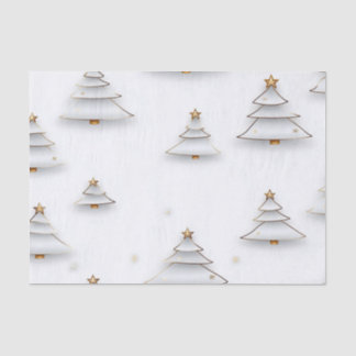 Create Your Own Custom White Xmas Trees Tissue Paper