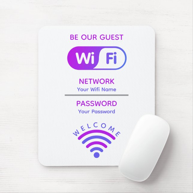 Create Your Own Custom Wifi Network and Password  Mouse Pad (With Mouse)
